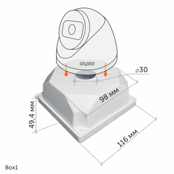 Монтажная коробка Box1 116x116x49.4мм, IP54